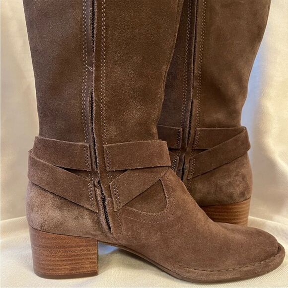 UGG Knee high suede boots, Bandera Biker Combat Moto style size 6 - Picture 9 of 12